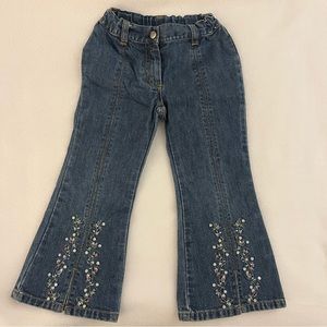 Gymboree Winter Princess Floral Embroidered Jeans